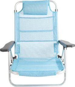 Bo-Camp Beach Chair - Monaco - Aluminium - Blauw -Camping Korting 1035x1200
