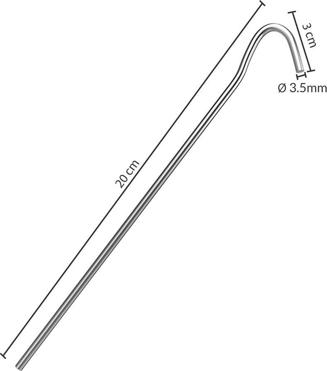 Gardebruk Haringen Set Van 100 Gegalvaniseerd Staal LxØ 200x3,5mm 2 Gardebruk Haringen Set Van 100 Gegalvaniseerd Staal LxØ 200x3,5mm - Afbeelding 2