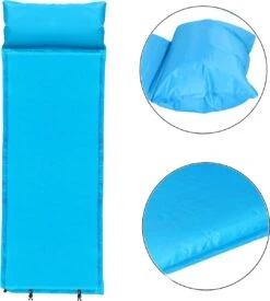 Springos Slaapmat | Zelfopblazend | 186 Cm | Inclusief Hoes & Hoofdkussen | Lichtblauw -Camping Korting 1079x1200 1