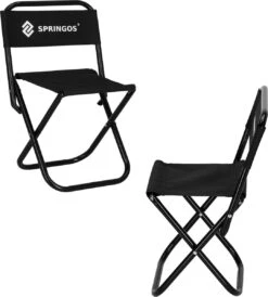 Springos Campingstoel | Kampeerstoel | Vouwstoel | Klapstoel | Zwart -Camping Korting 1080x1200 1
