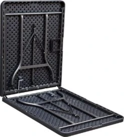 ERRO Vouwtafel - Houtlook - 180x74cm - Zwart -Camping Korting 1083x1200