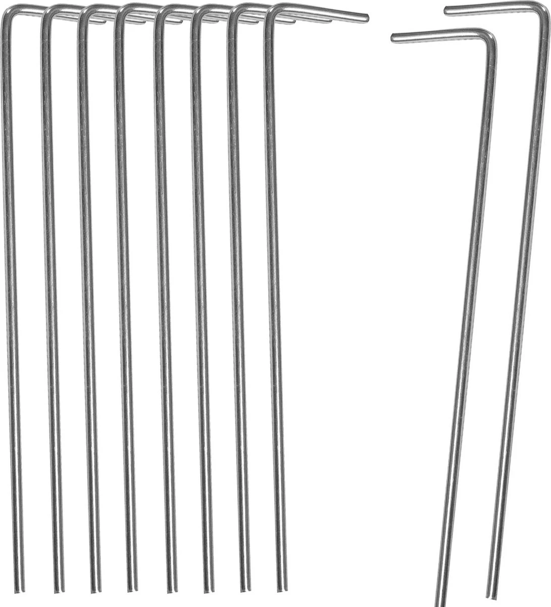 Springos Tentharingen | Haringen | Grondpennen | Staal | 10 Stuks 2 Springos Tentharingen | Haringen | Grondpennen | Staal | 10 Stuks - Afbeelding 2