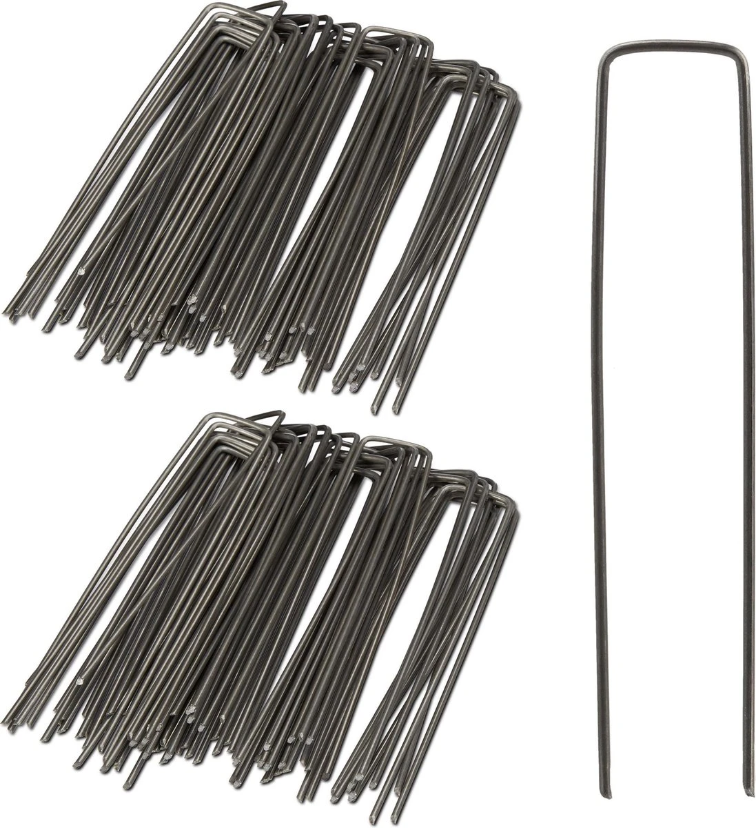 Relaxdays 100x Gronddoekpen - Grondanker - Haring - Gronddoekhaak - Grondhaken - 2mm 1 Relaxdays 100x Gronddoekpen - Grondanker - Haring - Gronddoekhaak - Grondhaken - 2mm