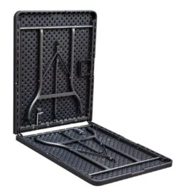 ERRO Vouwtafel - Wickerlook - 180x74cm - Zwart -Camping Korting 1102x1200 1