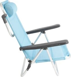 Bo-Camp Beach Chair - Monaco - Aluminium - Blauw -Camping Korting 1106x1200