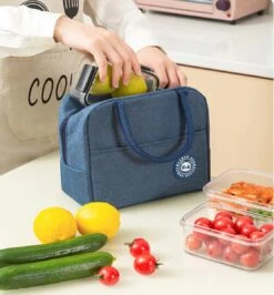 Merkloos Koeltas Lunch - Lunchtas Volwassenen - Kinderen - Lunchtrommel - Picknicktas - Koelzak - Coolbag - Waterdicht - Lunchtas - Koeltasje - Donker Blauw -Camping Korting 1113x1200 3