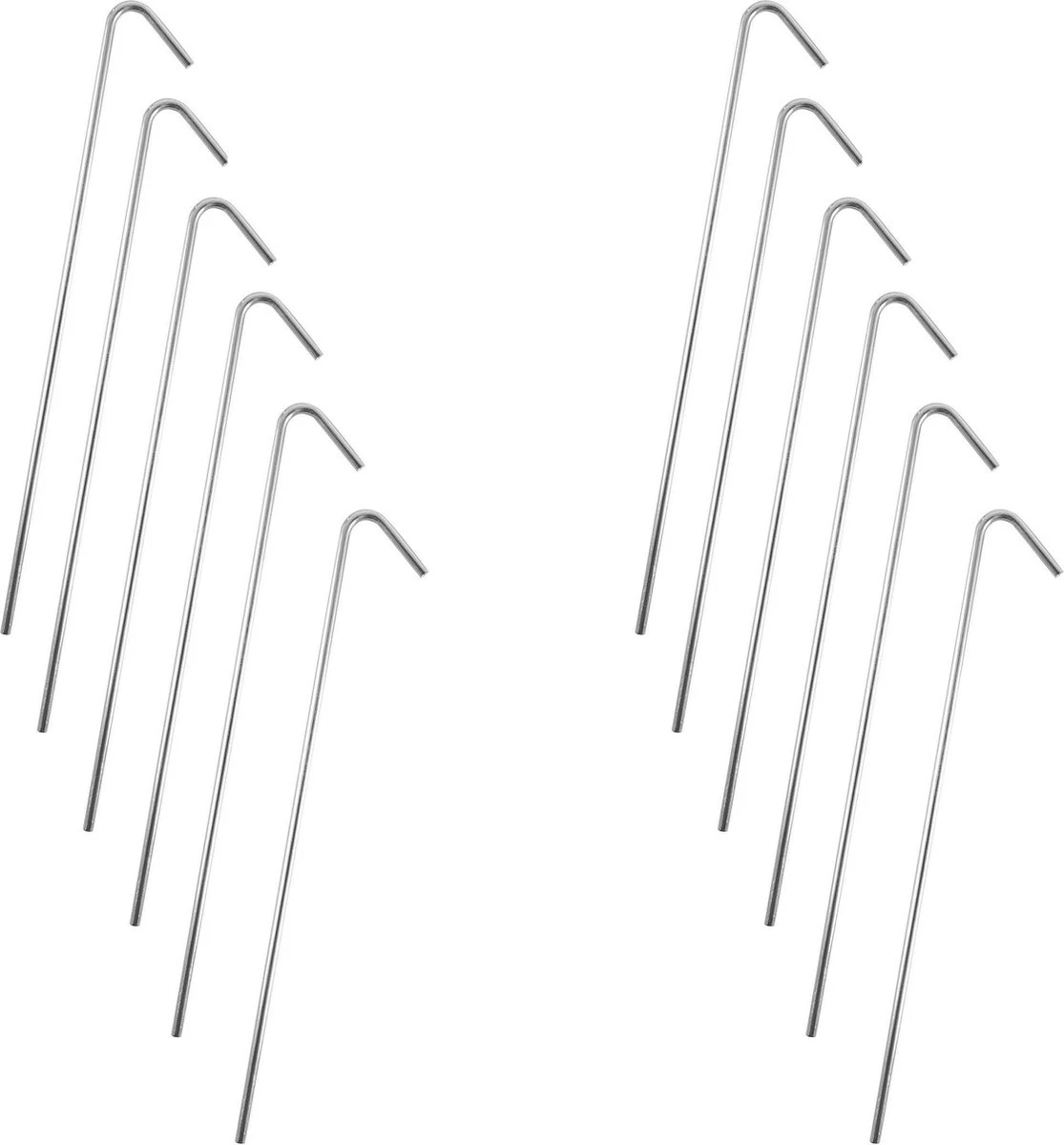 Stalen Tentharingen Set - 12 Stuks - 23 Cm | Staal | Opzetten Tent | Tentspijkers | Tentspijker | Haringen | Tentharing | Haring | Camping | Kamperen 1 Stalen Tentharingen Set - 12 Stuks - 23 Cm | Staal | Opzetten Tent | Tentspijkers | Tentspijker | Haringen | Tentharing | Haring | Camping | Kamperen