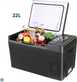 Elektrische Koelbox 12v 230 Volt - Coolbox 45 DB - Hybride Koelbox Voor Auto En Stopcontact -22 Tot +25 Graden - 22 Liter