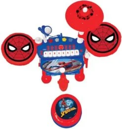 Lexibook Spider-Man Elektronische Drumkit Voor Kinderen, Realistisch Drumgeluid, 8-toetsen Toetsenbord, Mp3-stekker, Inclusief Stoel, Blauw/rood, K610SP -Camping Korting 1134x1200 1