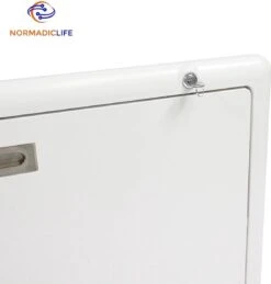 Merkloos NormadicLife® - Outdoor – Opklapbare Tafel - Eettafel – Tafel Voor Buitenkeuken - Caravan – Camper – Picknicktafel - Ingebouwd Ledlicht – Wit -Camping Korting 1144x1200 1