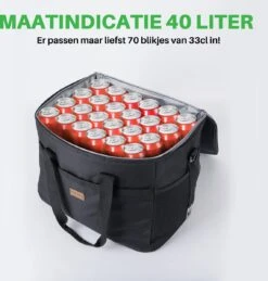 Packaway 4 Laags Geïsoleerde Koeltas - Lunchtas 40 Liter - Zwart -Camping Korting 1144x1200 5