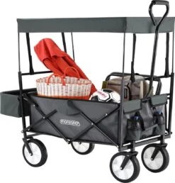 Monzana Bolderkar Opvouwbaar - 100 Liter - Met Afneembaar Dak Grijs -Camping Korting 1148x1200 7