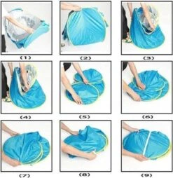 Merkloos Strand Tent Met Zwembad - Roze - UPF 50+ UV Werend - Waterdicht - Pop Up - Baby & Kind -Camping Korting 1165x1200 3