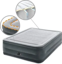 Intex Luchtbed - 2-Persoons - 152 X 203 X 33 Cm - Grijs - Met Ingebouwde Pomp, Hoeslaken Antraciet En Reparatieset 11 Intex Luchtbed - 2-Persoons - 152 X 203 X 33 Cm - Grijs - Met Ingebouwde Pomp, Hoeslaken Antraciet En Reparatieset -Camping Korting 1166x1200 2