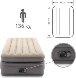 Intex Prime Comfort - Luchtbed - 1-Persoons - 99x191x51 Cm (BxLxH) - Grijs - Met Ingebouwde Motorpomp 14 Intex Prime Comfort - Luchtbed - 1-Persoons - 99x191x51 Cm (BxLxH) - Grijs - Met Ingebouwde Motorpomp -Camping Korting 1167x1200 1