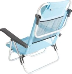 Bo-Camp Beach Chair - Monaco - Aluminium - Blauw -Camping Korting 1176x1200