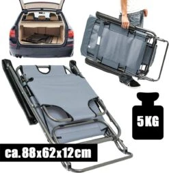 Ligstoel Opvouwbaar 155x60cm - Lichte Ligbed Relaxstoel Tuinstoel Campingstoel Strandstoel -Camping Korting 1178x1200