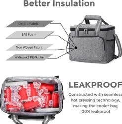 IBright Koeltas Opvouwbaar 15 Liter - 4 Laags Geïsoleerde Lunchtas - Waterdicht - Zwart -Camping Korting 1182x1200 7