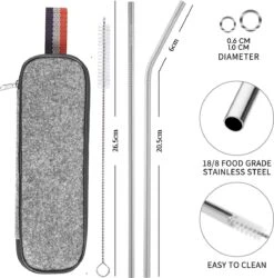 House Of Husk Reisbestek - Reis Bestekset - Chopsticks - Metalen Rietjes Met Borstel - Lepel - Vaatwasserbestendig - RVS - 7 Delig - Zilver -Camping Korting 1186x1200 2