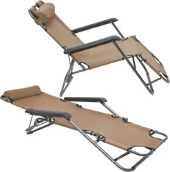 Ligstoel Opvouwbaar 155x60cm - Lichte Ligbed Relaxstoel Tuinstoel Campingstoel Strandstoel -Camping Korting 1186x1200