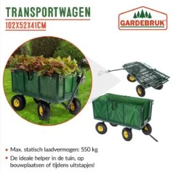 Gardebruk Bolderkar Binnenzeil - Belastbaar Tot 550 Kg – Groen -Camping Korting 1188x1200 10