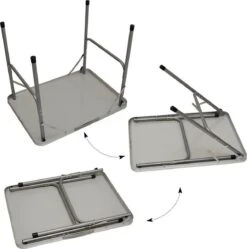 Alu Campingtafel 70x55cm - Inklapbbar Kampeertafel - Picknicktafel Licht Vouwtafel Klaptafel Grijs -Camping Korting 1192x1200 1