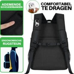Brisby 4 Laags Geïsoleerde Koeltas Rugzak - 25 Liter - Met Handige Vakken Voor Bestek En Essentials - Waterafstotend Materiaal - Zwart -Camping Korting 1192x1200 8