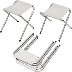 Inklapbare, In Hoogte Verstelbare Campingtafel 120x60x70cm Incl. 4 Inklapbare Krukken Campingtafel S -Camping Korting 1194x1200