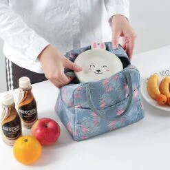 Koeltas - Lunchtas - Volwassenen En Kinderen - Compact & Handig: Zomer - Picknick -School - Lunch - Werk - Grijs Flamingo -Camping Korting 1198x1200 16