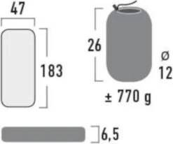 High Peak Tulsa Slaapmat - Donkergrijs -Camping Korting 1200x1000 7
