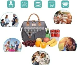 HN® Lunchtas Grijs Pijlen, Geïsoleerde Koeltas, Lekvrij, Extra Grote Opening Voor De Lunch Box, 25×16,5×26cm Design Heren En Dames 10 HN® Lunchtas Grijs Pijlen, Geïsoleerde Koeltas, Lekvrij, Extra Grote Opening Voor De Lunch Box, 25×16,5×26cm Design Heren En Dames -Camping Korting 1200x1022 3