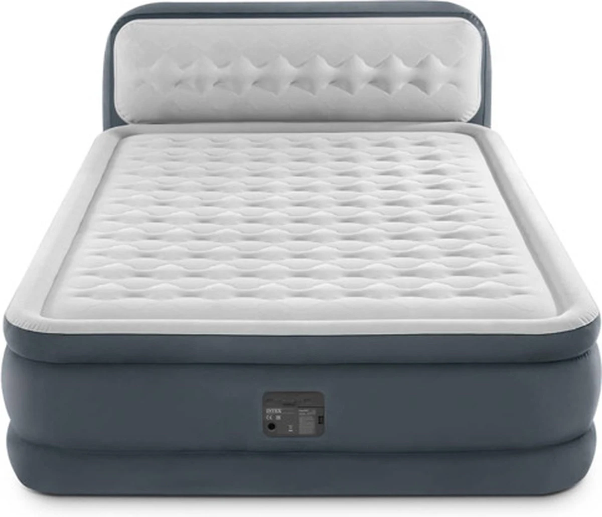 Intex 64448 - Queen Deluxe Ultra-Plush Zelfopblazend 2-persoons Luchtbed Met Hoofdboord (203x152x46cm) 5 Intex 64448 - Queen Deluxe Ultra-Plush Zelfopblazend 2-persoons Luchtbed Met Hoofdboord (203x152x46cm) - Afbeelding 5