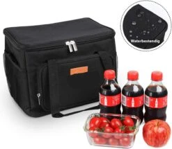 Lunchtas - Koeltas Voor Dames En Heren - Cool Bag - 4 Laags Geïsoleerde Koeltas - Kleine Cooler - Lunch Box - Lunchtas 15 Liter- Zwart -Camping Korting 1200x1046 4