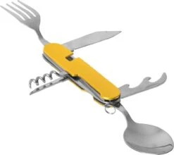 Merkloos Bestek - All -In-One Vork / Lepel / Mes / Flesopener/ Tirbuson - Blauw -Camping Korting 1200x1068 3