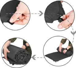 Springos Slaapmat | Zelfopblazend | 180 Cm | Inclusief Hoes | Zwart -Camping Korting 1200x1072 2