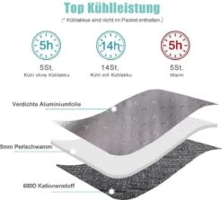 HN® Lunchtas Grijs Pijlen, Geïsoleerde Koeltas, Lekvrij, Extra Grote Opening Voor De Lunch Box, 25×16,5×26cm Design Heren En Dames 13 HN® Lunchtas Grijs Pijlen, Geïsoleerde Koeltas, Lekvrij, Extra Grote Opening Voor De Lunch Box, 25×16,5×26cm Design Heren En Dames -Camping Korting 1200x1083 4