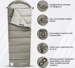 Naturehike® Slaapzak Katoen - 6 Tot 1 Graden - Slaapzakken Volwassenen - 220*80cm - 4 Seizoenen Slaapzak Lente, Zomer, Herfst & Winter - Lichtgewicht & Waterdicht -Camping Korting 1200x1087 2