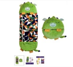 Draak Slaapzak -160 Cms | Kinderslaapzak | Slaapzak Junior | Nappers | Children Sleeping Bag | Kinderen Slaapzak | Super Soft 2 In 1 Fun Pillow &Sleepy For Boys | Draak Slaapzak | Zachte Slaapzak | Knuffel Slaapzak | 2 In 1 Slaapzak | Kinderen -Camping Korting 1200x1094