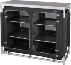 Campart Campingkeuken KI-0734 - Campingkast Groot - 4 Verstelbare Poten - Opvouwbaar En Lichtgewicht - Inclusief Opbergtas - Grijs -Camping Korting 1200x1105 2