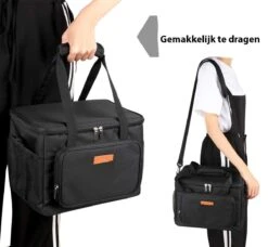 Lunchtas - Koeltas Voor Dames En Heren - Cool Bag - 4 Laags Geïsoleerde Koeltas - Kleine Cooler - Lunch Box - Lunchtas 15 Liter- Zwart -Camping Korting 1200x1107 6