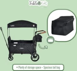 FableKids LEO X2 Lite Opvouwbare Handkar Met Dak Onyx Zwart 17 FableKids LEO X2 Lite Opvouwbare Handkar Met Dak Onyx Zwart -Camping Korting 1200x1109 1