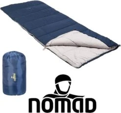 NOMAD® Brisbane Slaapzak | 205x80cm Blauw | Lichtgewicht & Kwalitatief | Dekenmodel Slaapzak | Incl Hoes -Camping Korting 1200x1118 1