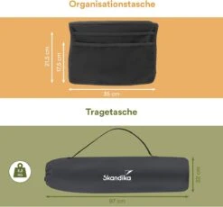 Skandika Relax Comfort Campingstoel - Campingstoel Opvouwbaar - Comfortabele Klapstoel Met Drinkhouder En Koelvak, Tot Max. 160 Kg, Opvouwbaar, Lichtgewicht | Vouwstoel Voor Kamperen, Camping, Festival, Vissen – Grijs -Camping Korting 1200x1118