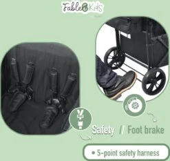 FableKids LEO X4Lite Opvouwbare Handkar Met Dak Onyx Zwart -Camping Korting 1200x1134 4