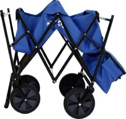 AREBOS Handwagen Vouwbare Dak Handwagen Vouwbare Trolley Uitrustingswagen Blauw -Camping Korting 1200x1134 5