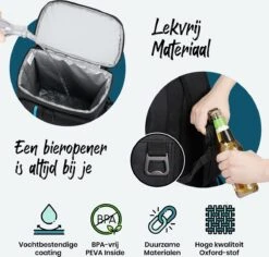 Sunflake Koelrugzak Groot - Lunchtas - Koeltas Backpack Voor Dames & Heren - Zwart -Camping Korting 1200x1145 6