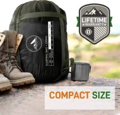 HikeMeister® Outdoor Survival Fishing Mummy Slaapzak 230 X 80 Cm -8°C -Camping Korting 1200x1152