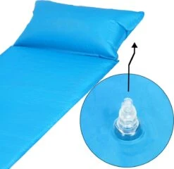 Springos Slaapmat | Zelfopblazend | 186 Cm | Inclusief Hoes & Hoofdkussen | Lichtblauw -Camping Korting 1200x1166 14