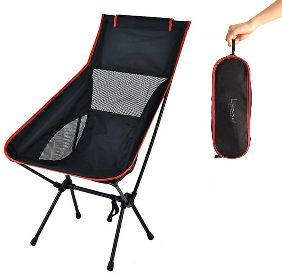 Lopoleis® Campingstoel – Campingstoel Opvouwbaar – Visstoel – Vouwstoel – Strandstoel – Inklapbaar – Lichtgewicht – Outdoor Stoel - Hoge Rugleuning 1 Lopoleis® Campingstoel – Campingstoel Opvouwbaar – Visstoel – Vouwstoel – Strandstoel – Inklapbaar – Lichtgewicht – Outdoor Stoel - Hoge Rugleuning