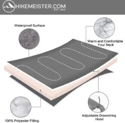 Meisterhome® Mummy Slaapzak - Kamperen - Antraciet - Ca. 220 X 75 Cm - Incl. Draagtas -Camping Korting 1200x1176 2